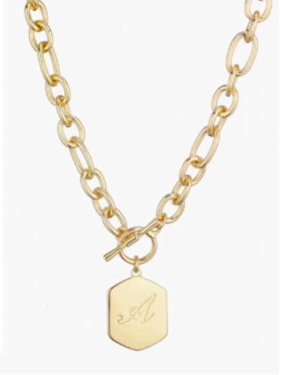 adornia Jewelry - NWOT The Adornia Monogram Initial (A) Pendant Necklace Gold